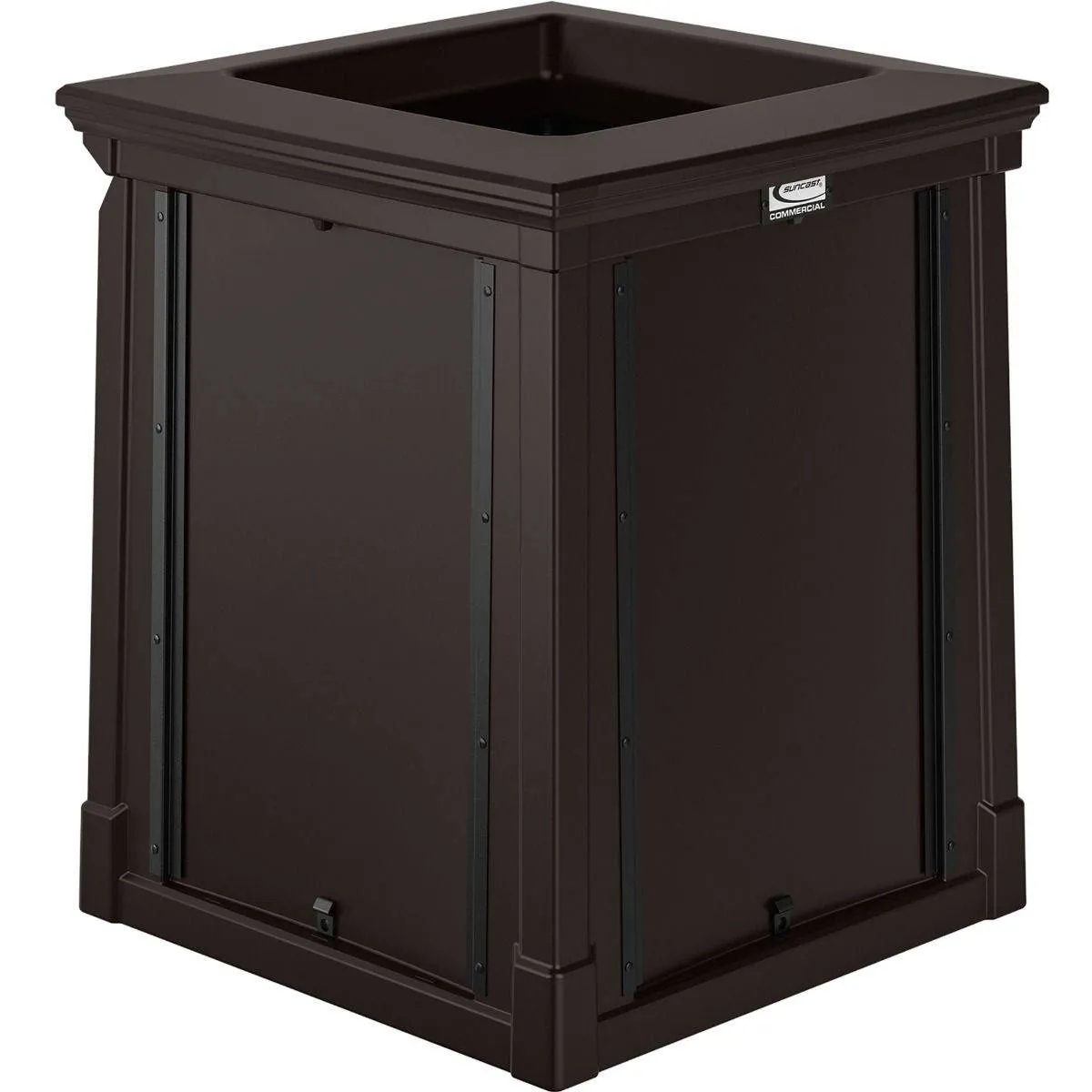 35 Gallon, Resin Customizable Garbage Can, With Open Lid