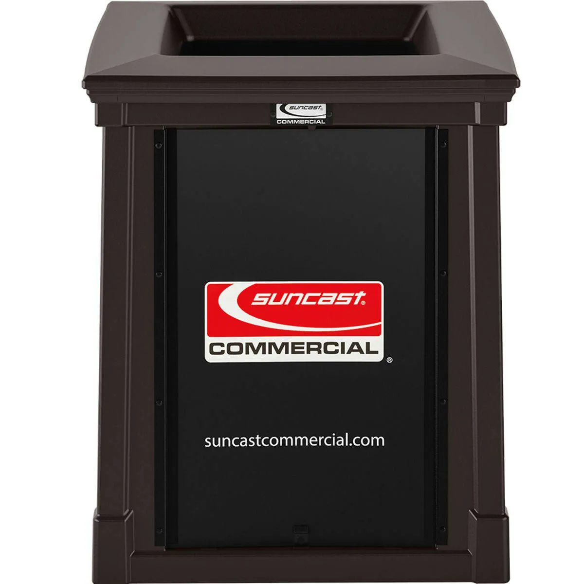 35 Gallon, Resin Customizable Garbage Can, With Open Lid