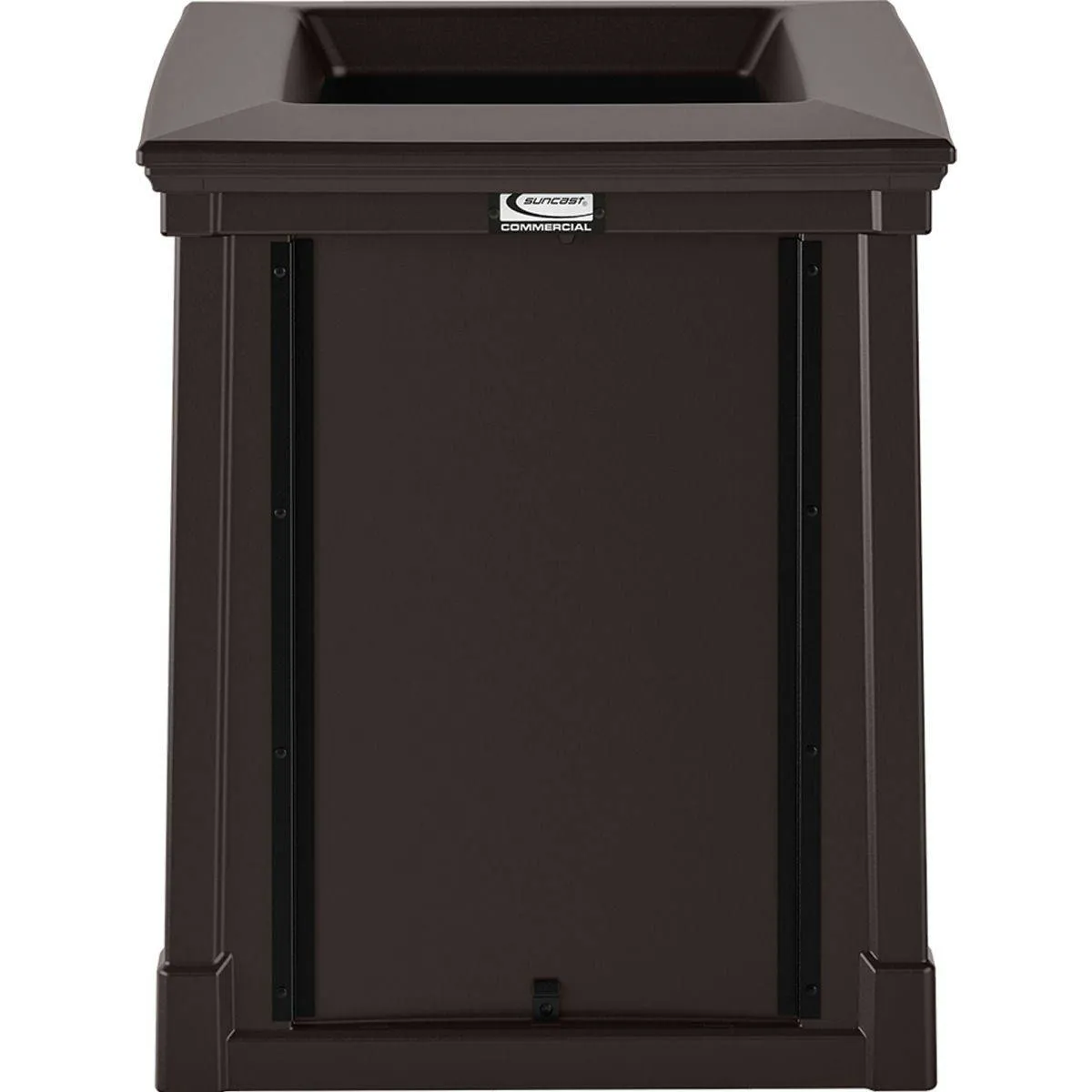 35 Gallon, Resin Customizable Garbage Can, With Open Lid