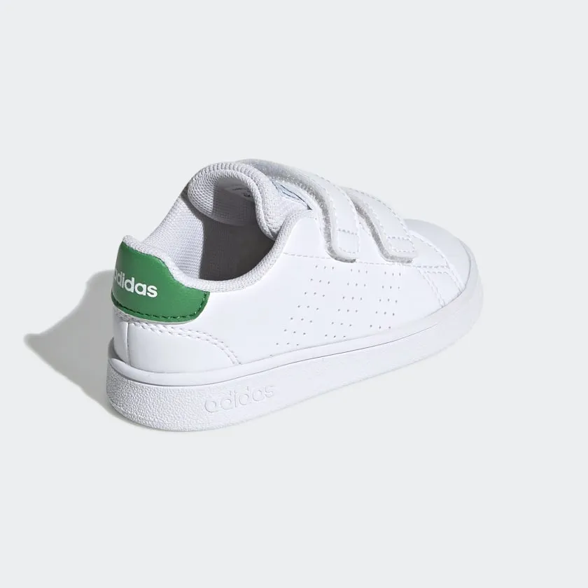 ADIDAS INFANT ADVANTAGE I - Cloud White / Green / Grey Two