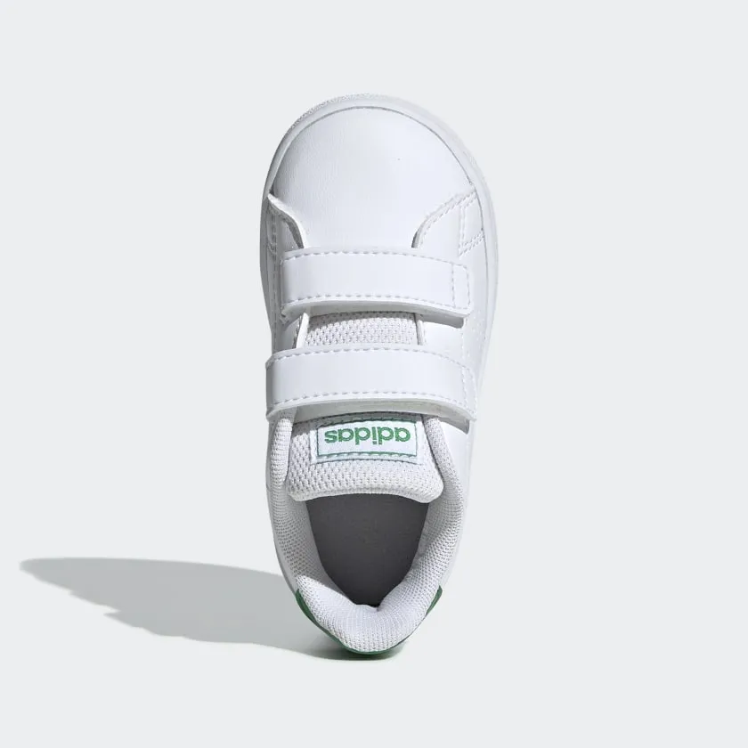 ADIDAS INFANT ADVANTAGE I - Cloud White / Green / Grey Two