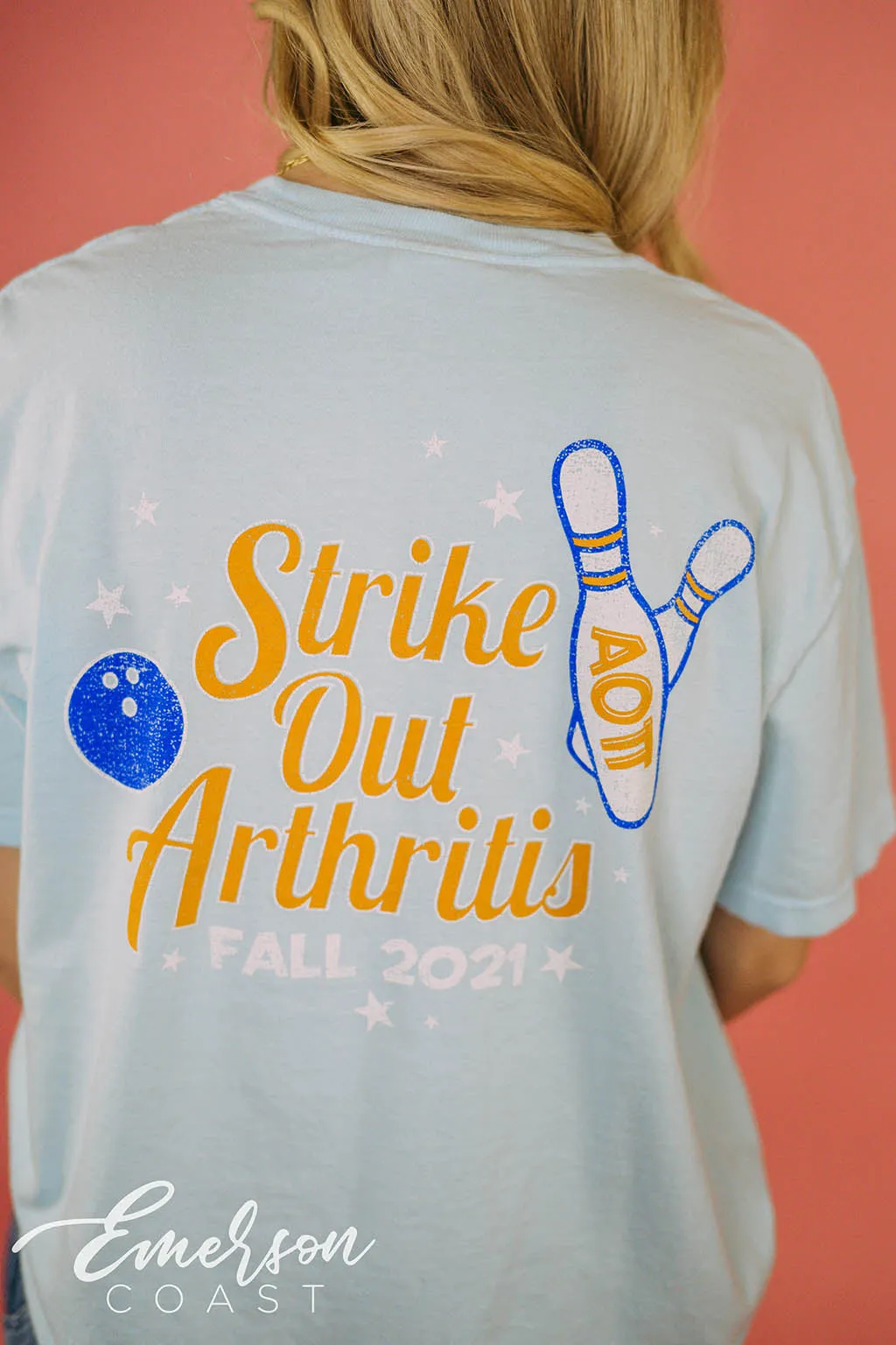 Alpha O Bowling Strike Out Arthritis Tee
