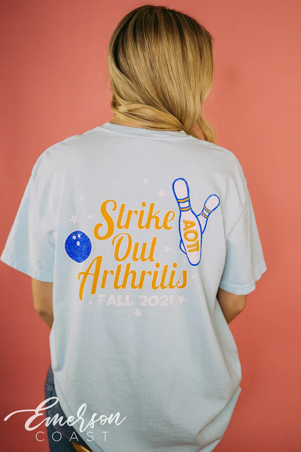 Alpha O Bowling Strike Out Arthritis Tee