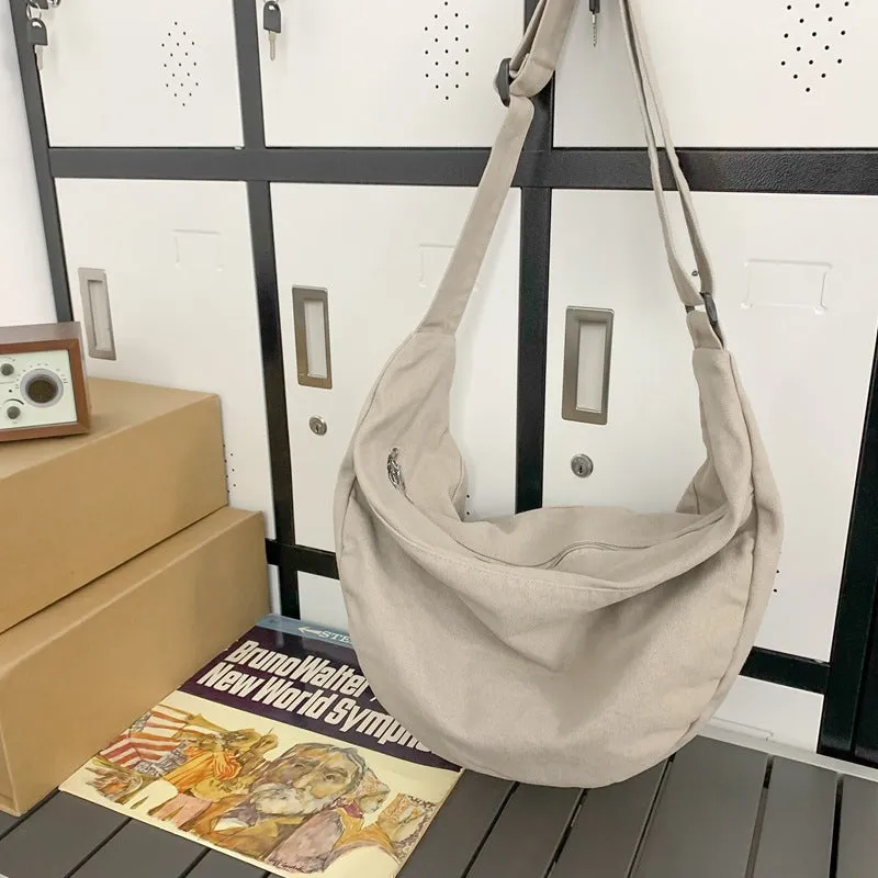 Amozae-Back To School Gifts Vintage Wash Large Canvas Shoulder Bag