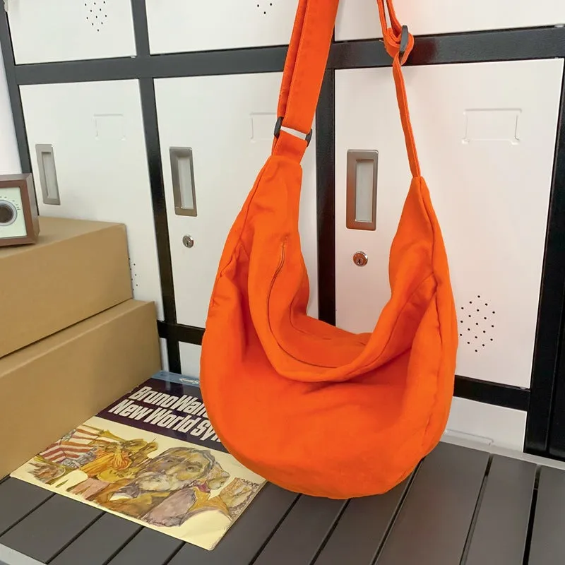 Amozae-Back To School Gifts Vintage Wash Large Canvas Shoulder Bag