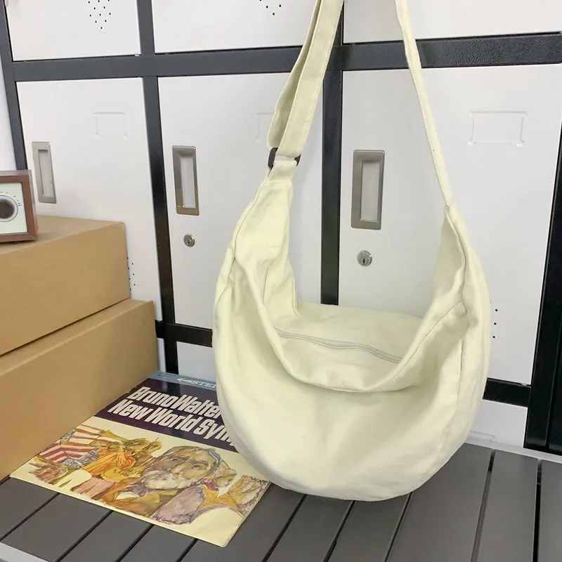 Amozae-Back To School Gifts Vintage Wash Large Canvas Shoulder Bag