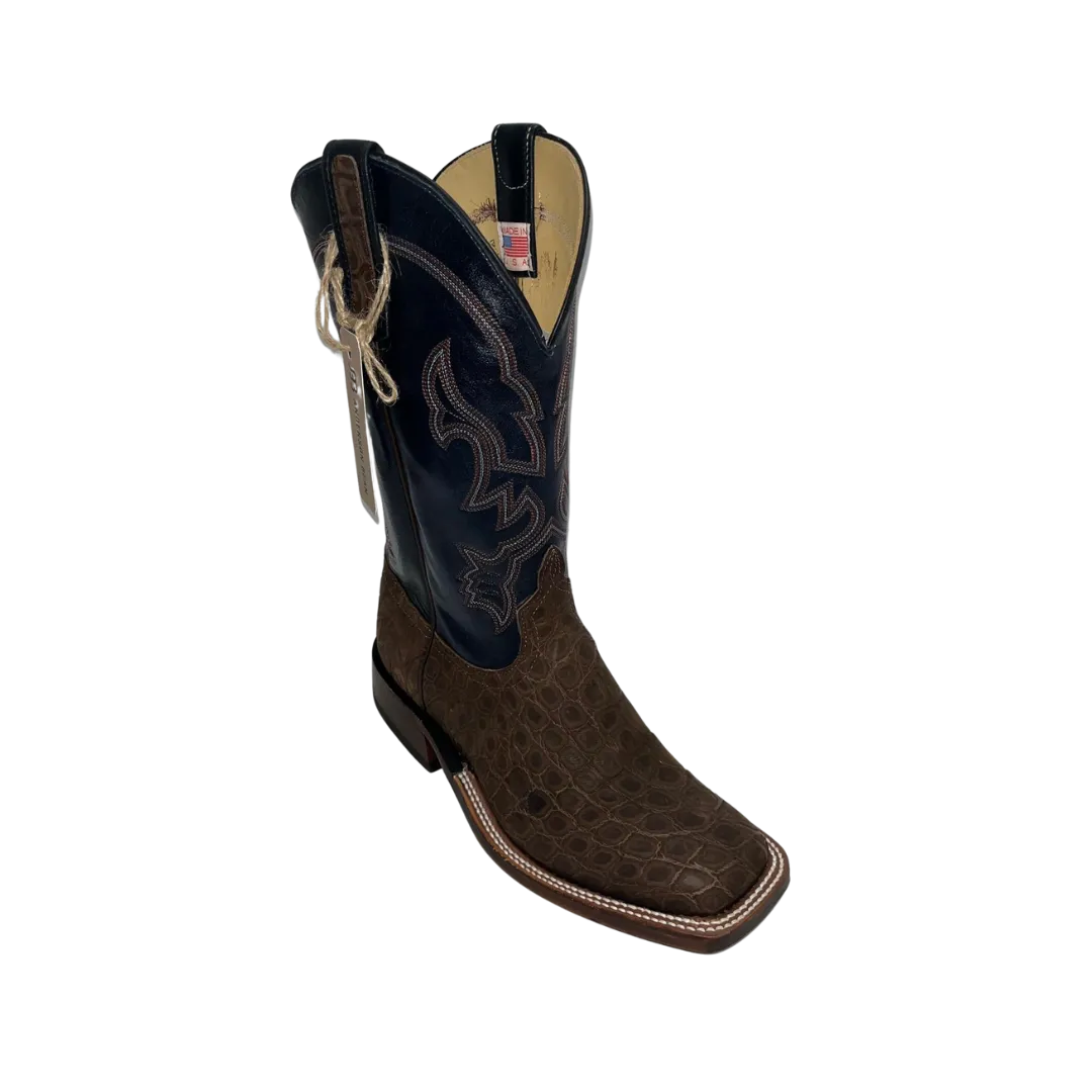 Anderson Bean Men's Black Alligator Boots