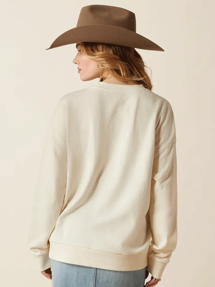 Ariat 10053961 Womens Moonstone Sweatshirt Whisper White