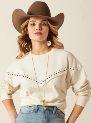 Ariat 10053961 Womens Moonstone Sweatshirt Whisper White