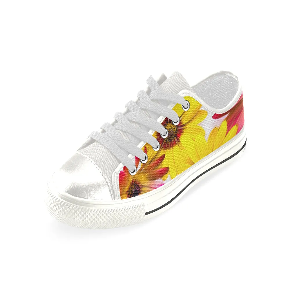 Art Daisies Canvas Low Rise Shoes up to size 12