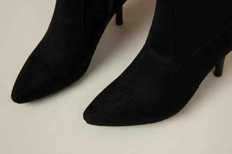 Autumn And Winter Pointed Elastic High Tube Boots