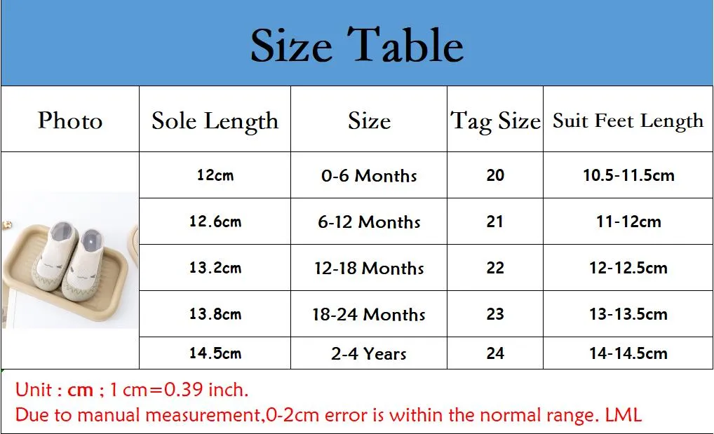Baby Socks Shoes with Soft Rubber Sole