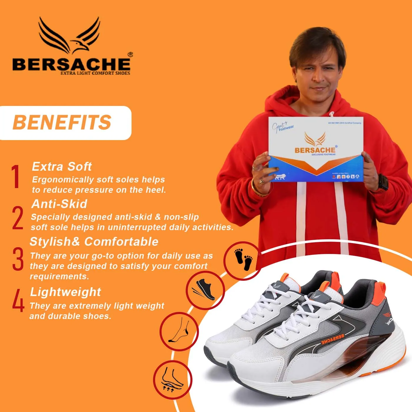 Bersache Casual Shoe With High Quality Sole    -   9072