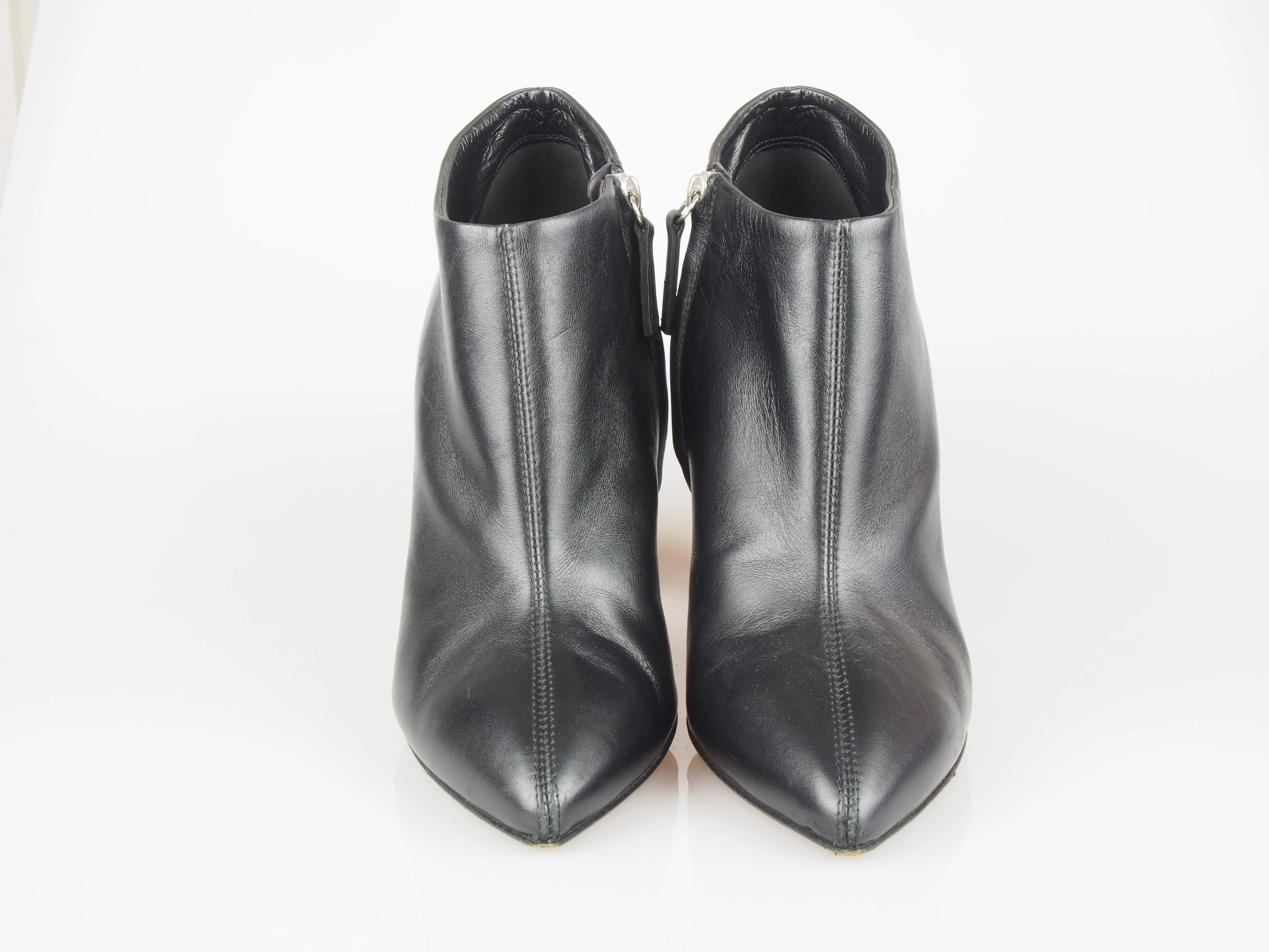 Black leather shoe-boots