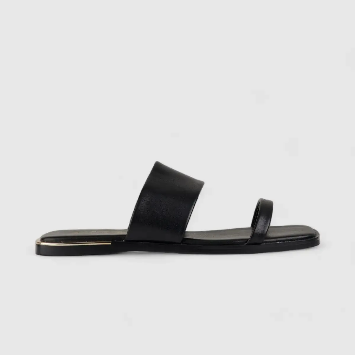 Bulbul Flat Sandal Black Car5001