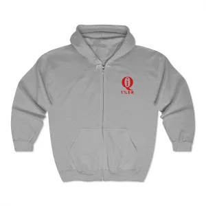 Copy of Unisex Full Zip Hoodie with Laurel Wreath - Cozy & Stylish