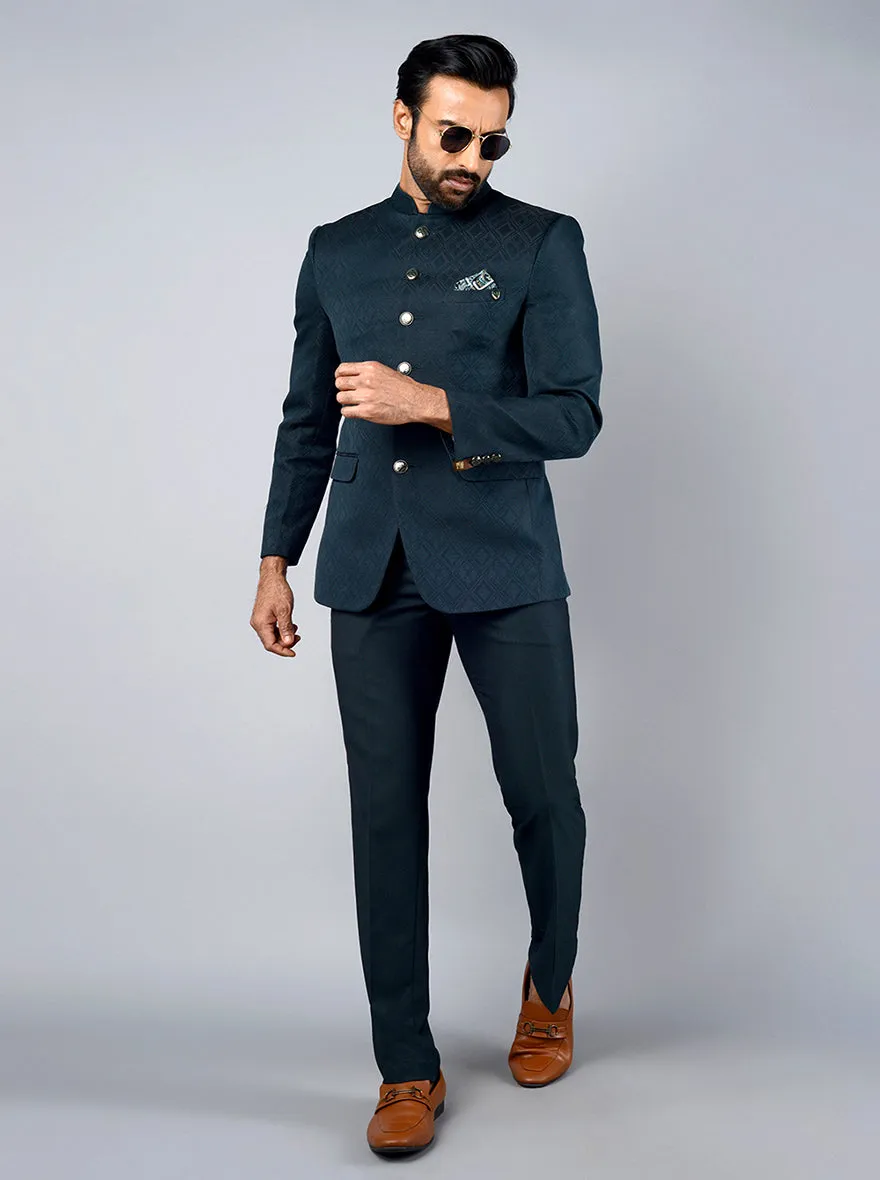 Deep Green Jodhpuri Suit | JadeBlue