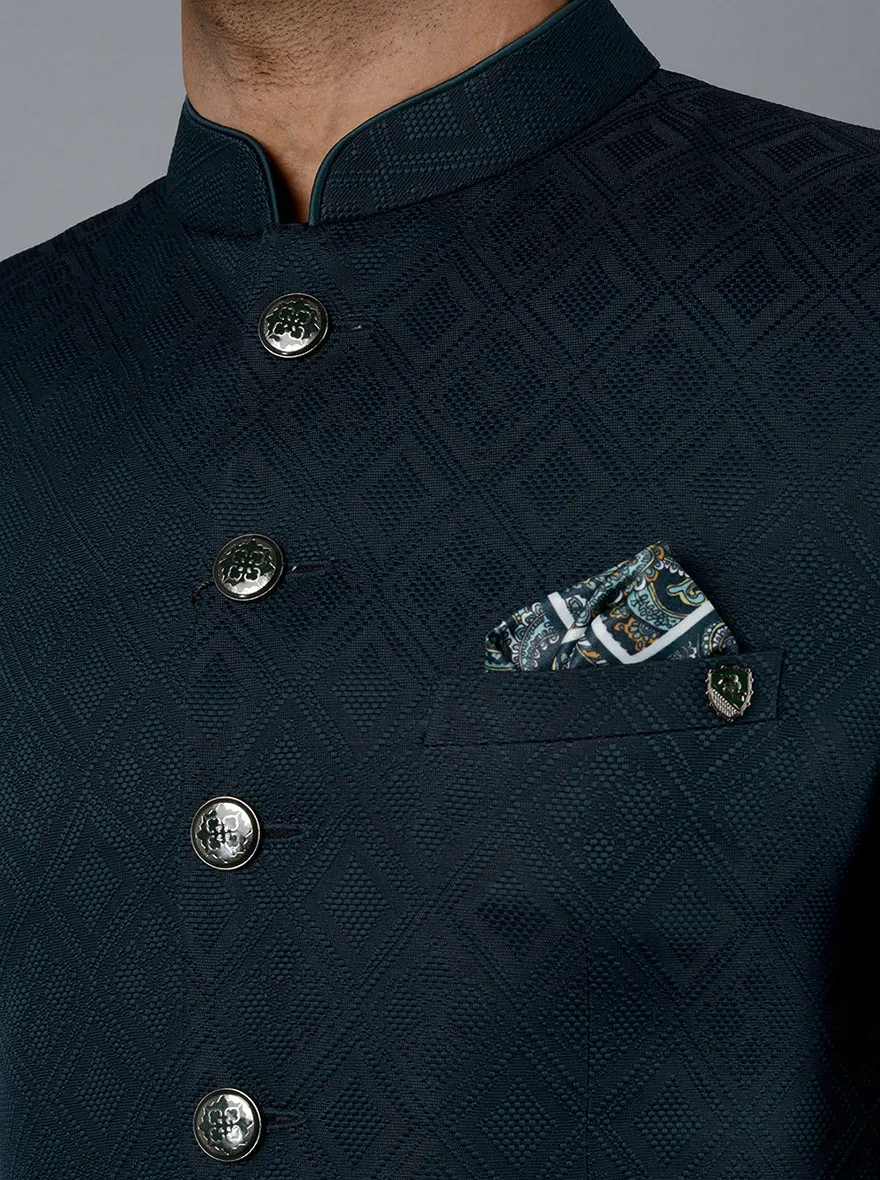 Deep Green Jodhpuri Suit | JadeBlue