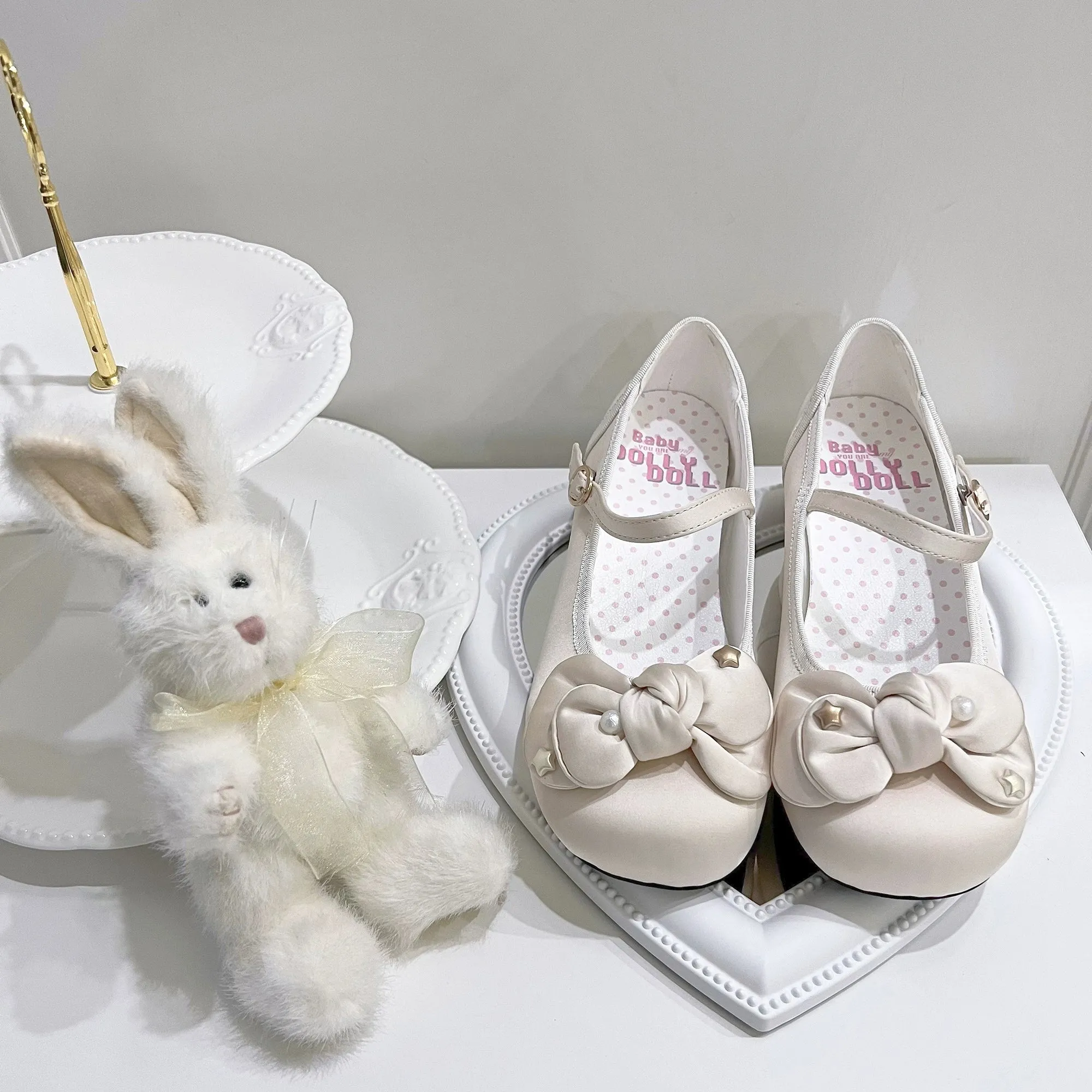 Dolly Doll~Little Fat Ding~Sweet Lolita Shoes Low Heel Round-toe Shoes