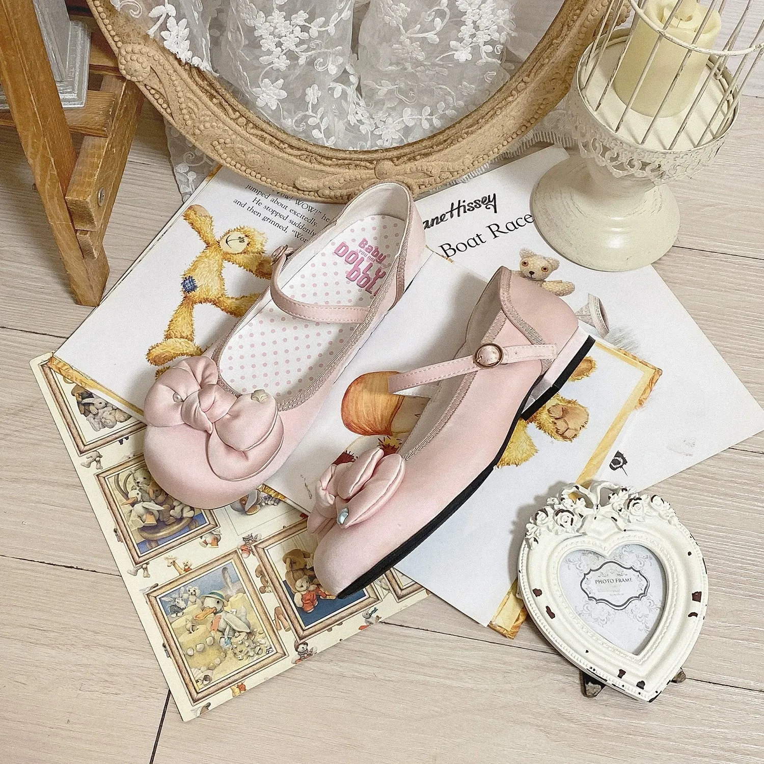 Dolly Doll~Little Fat Ding~Sweet Lolita Shoes Low Heel Round-toe Shoes