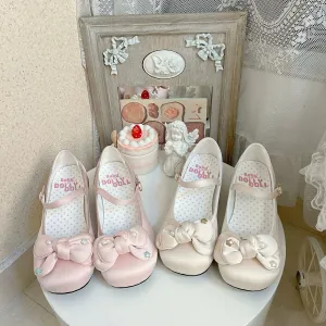 Dolly Doll~Little Fat Ding~Sweet Lolita Shoes Low Heel Round-toe Shoes