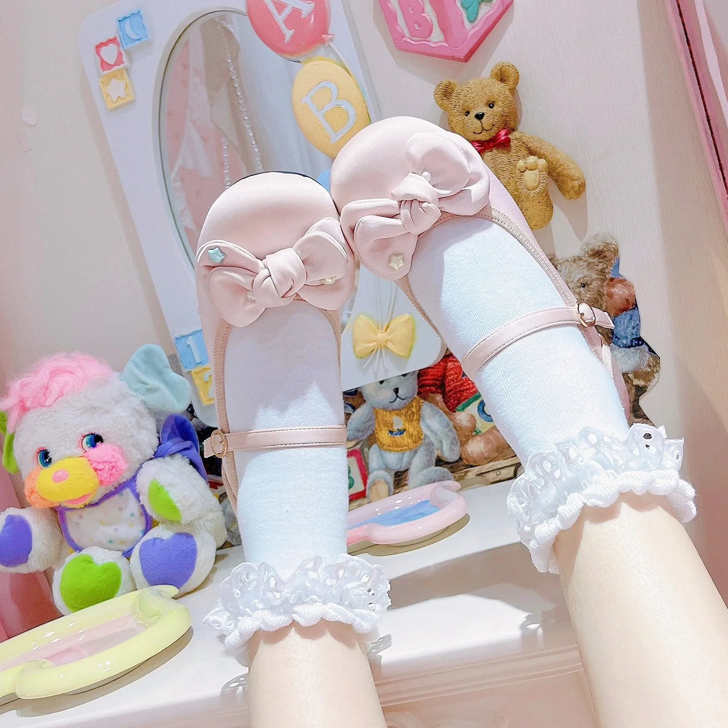 Dolly Doll~Little Fat Ding~Sweet Lolita Shoes Low Heel Round-toe Shoes