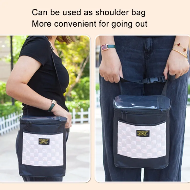 Electric Bike Riding Hanging Bag Large Capacity Waterproof Bicycle Front Hanging Bag(Pink)