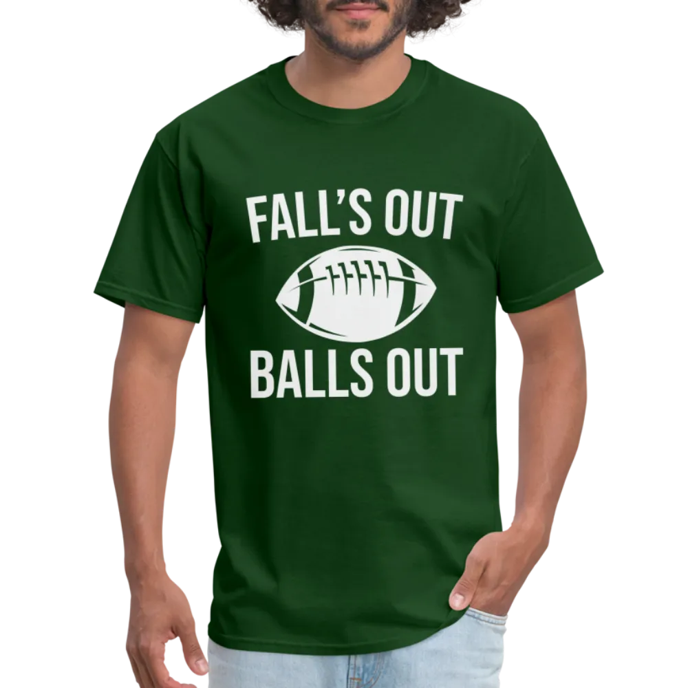 Fall's Out Balls Out (Football) T-Shirt
