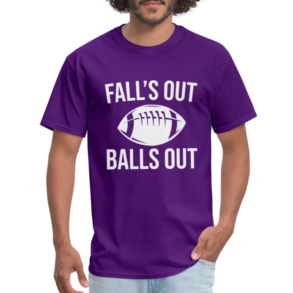Fall's Out Balls Out (Football) T-Shirt