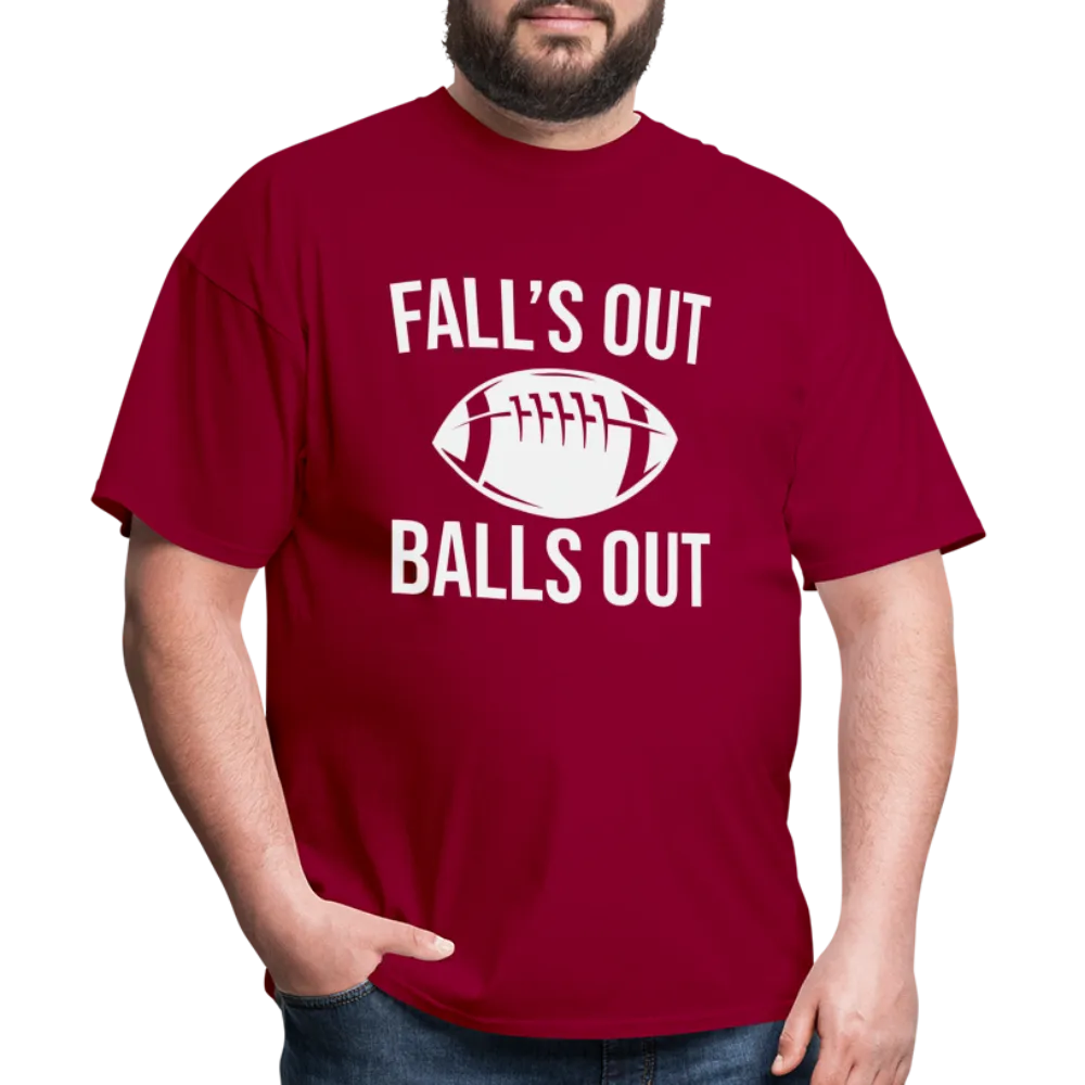 Fall's Out Balls Out (Football) T-Shirt
