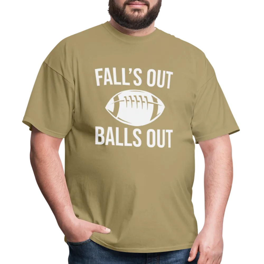 Fall's Out Balls Out (Football) T-Shirt