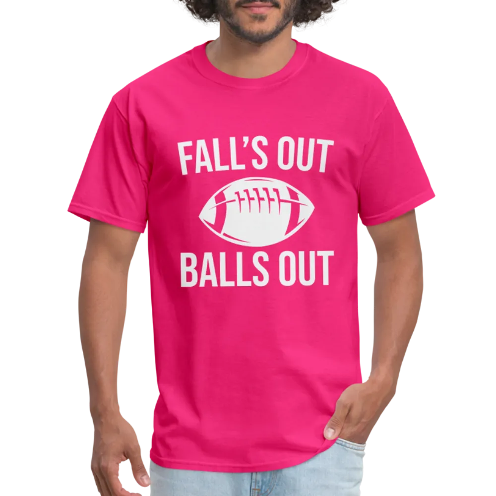 Fall's Out Balls Out (Football) T-Shirt