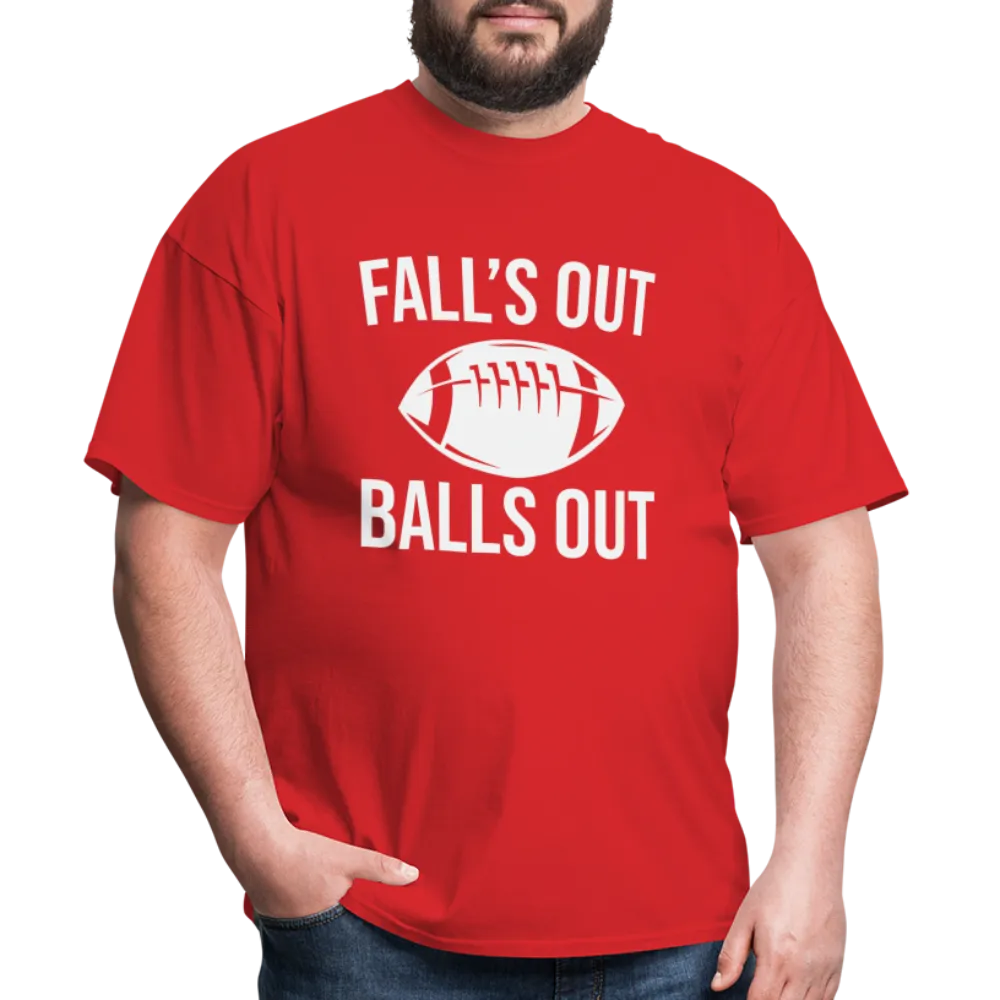Fall's Out Balls Out (Football) T-Shirt