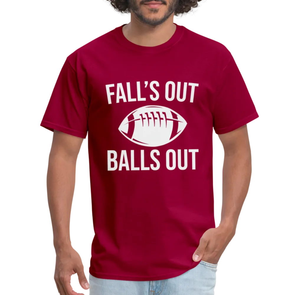 Fall's Out Balls Out (Football) T-Shirt