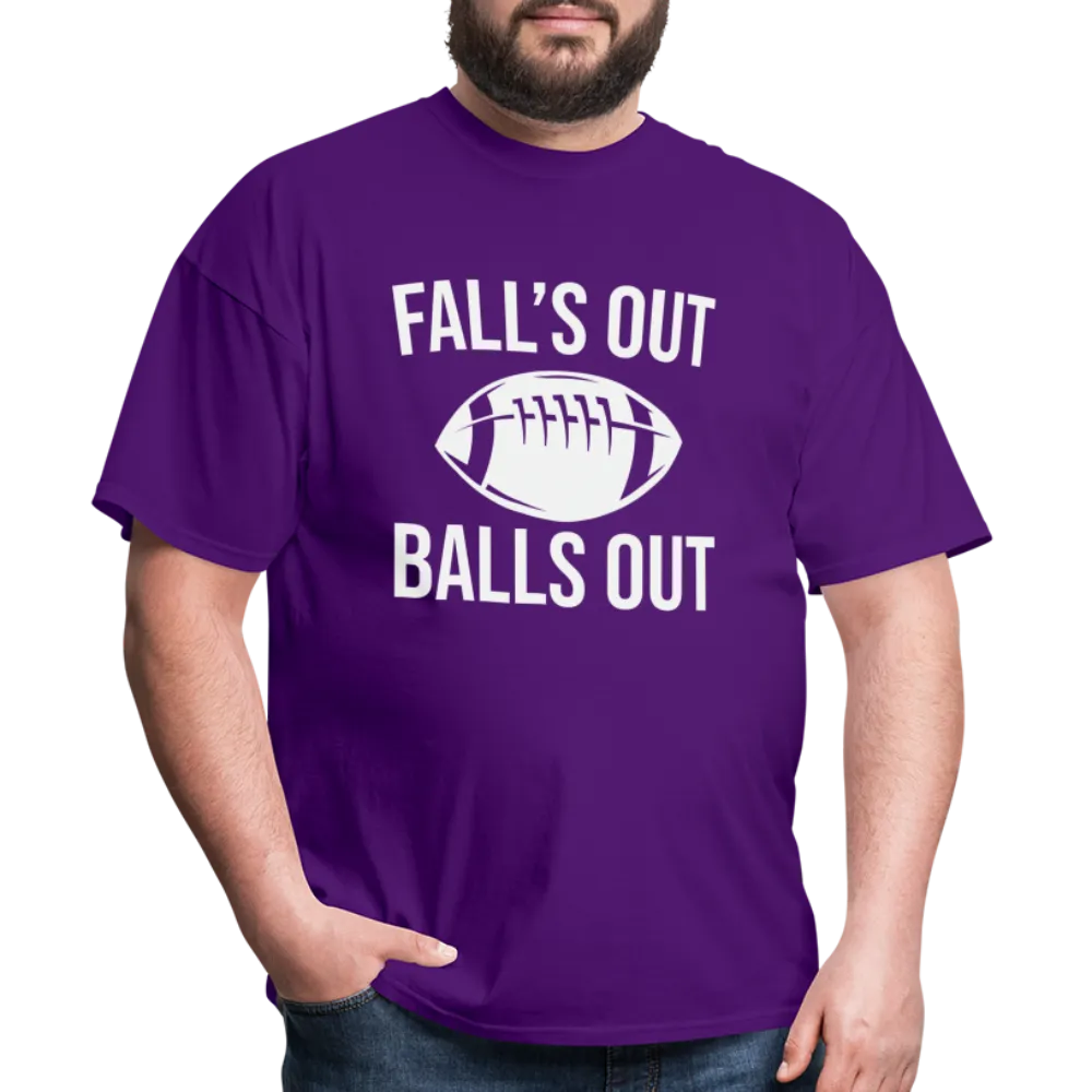 Fall's Out Balls Out (Football) T-Shirt