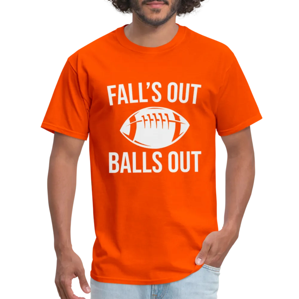 Fall's Out Balls Out (Football) T-Shirt