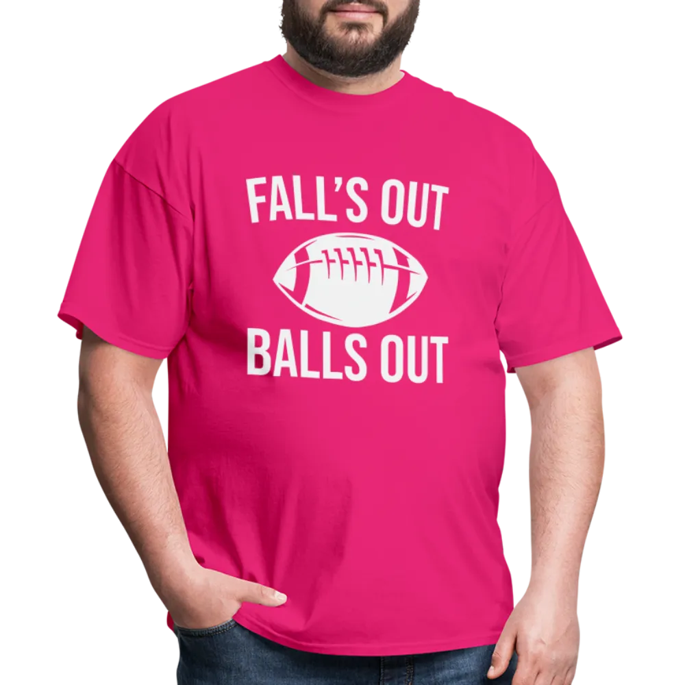 Fall's Out Balls Out (Football) T-Shirt