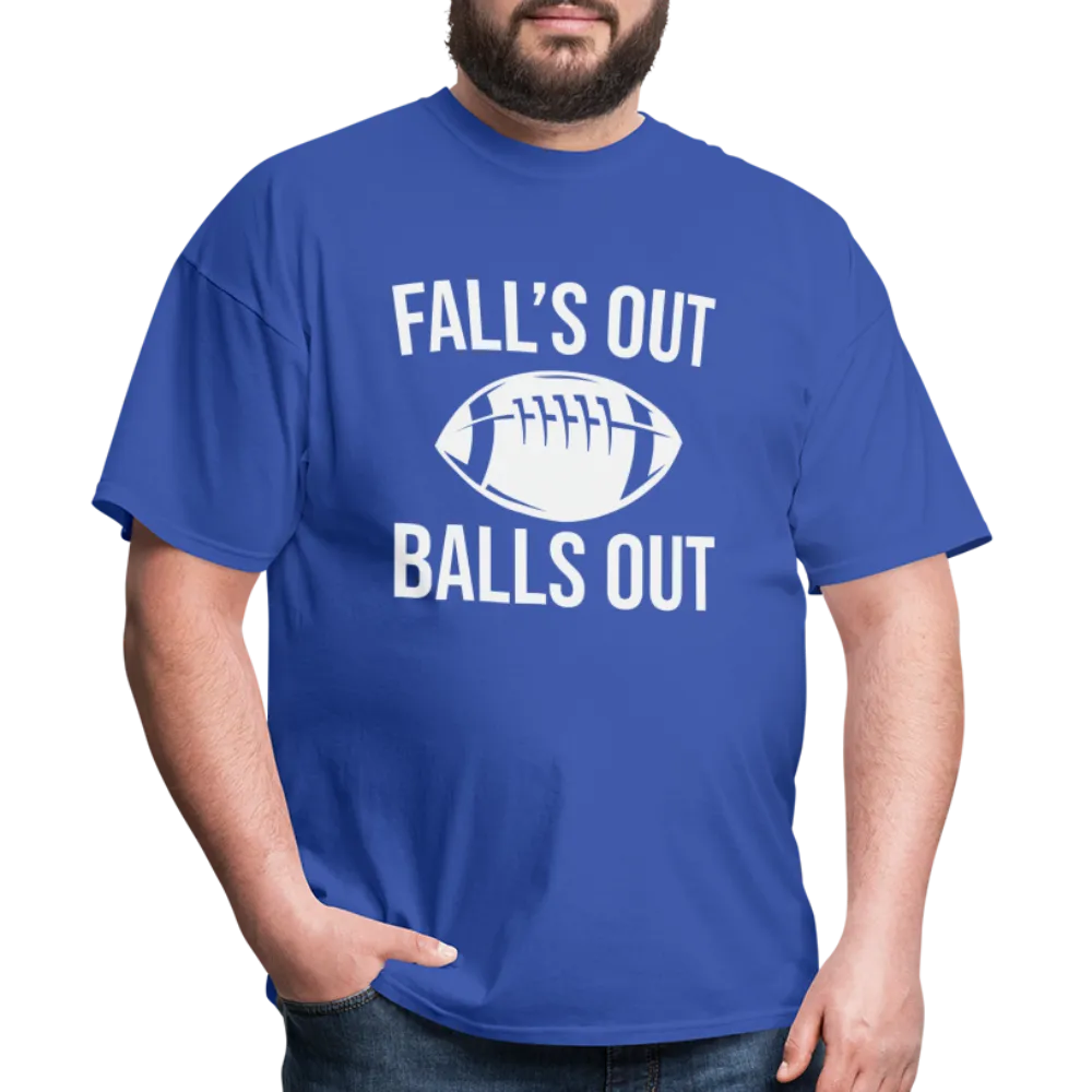 Fall's Out Balls Out (Football) T-Shirt