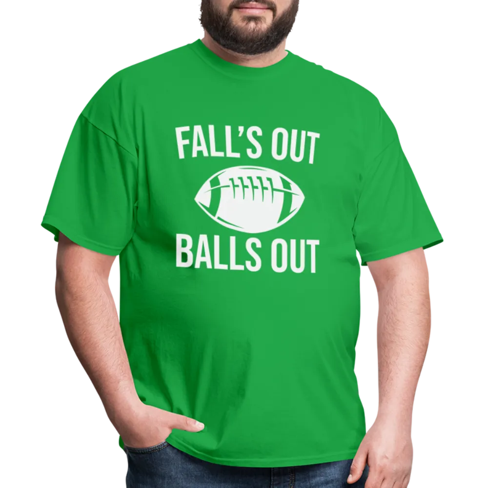 Fall's Out Balls Out (Football) T-Shirt