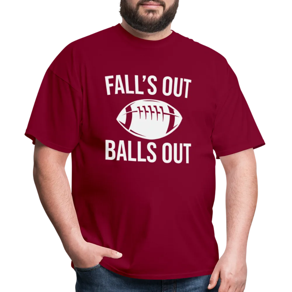 Fall's Out Balls Out (Football) T-Shirt