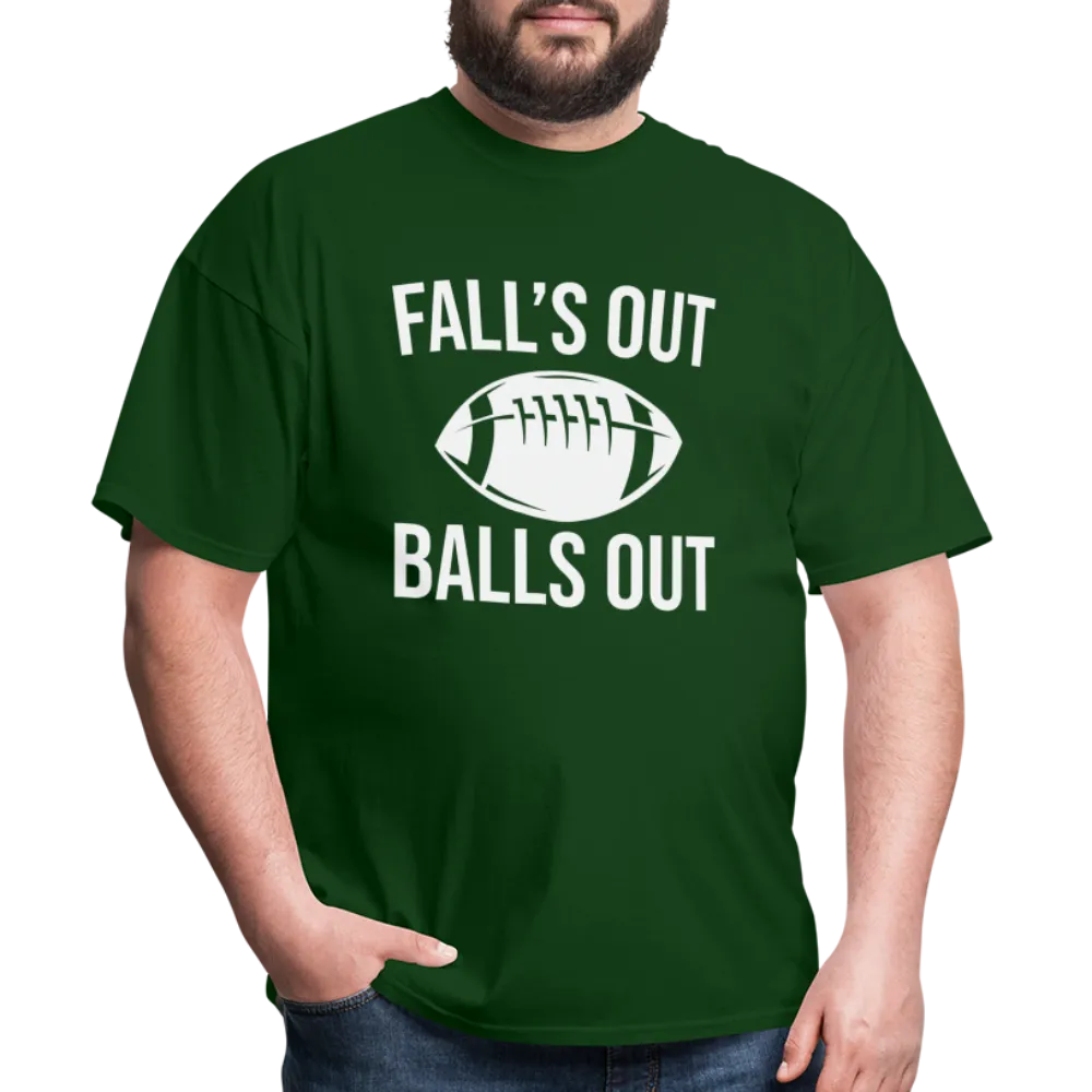 Fall's Out Balls Out (Football) T-Shirt
