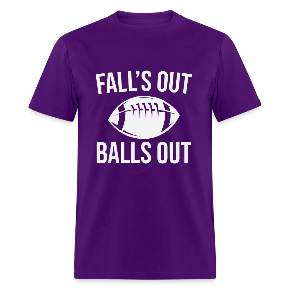 Fall's Out Balls Out (Football) T-Shirt