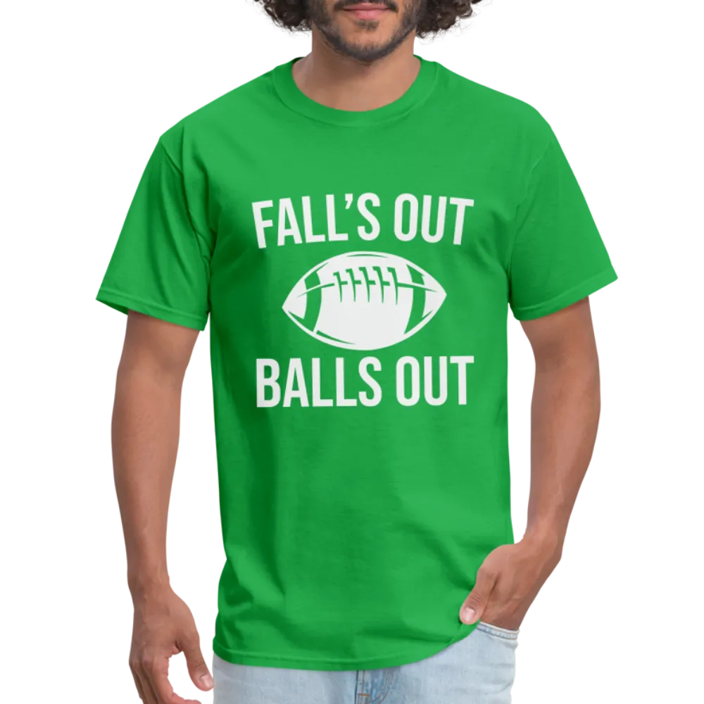 Fall's Out Balls Out (Football) T-Shirt