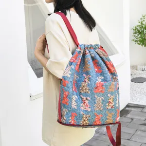 Foldable sports backpack with drawstring closure
