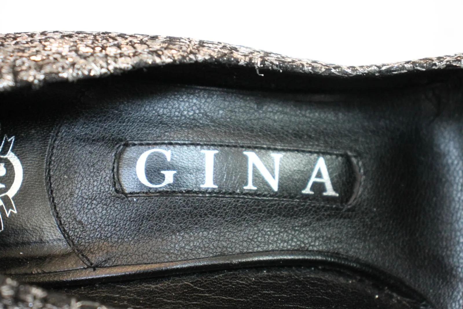 GINA Ladies Silver Glitter High Heel Pumps Shoes UK3.5 EU36.5