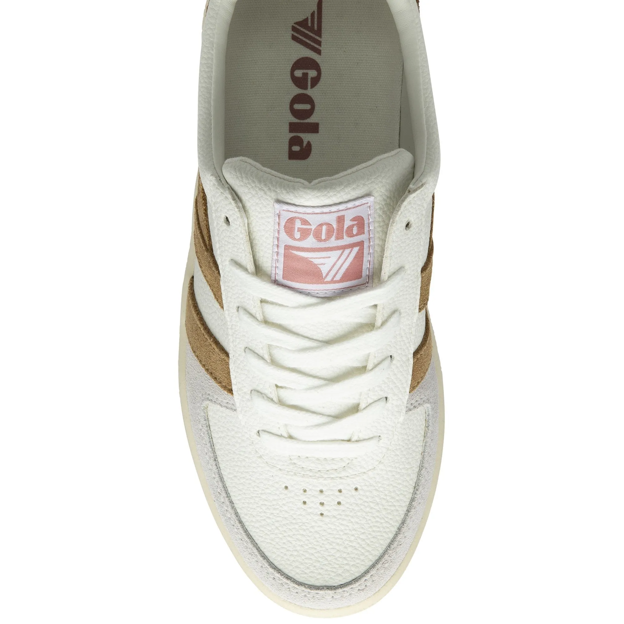 Grandslam Trident Sneakers | White/Brown Sugar/ Dusty Rose