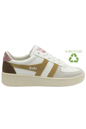 Grandslam Trident Sneakers | White/Brown Sugar/ Dusty Rose