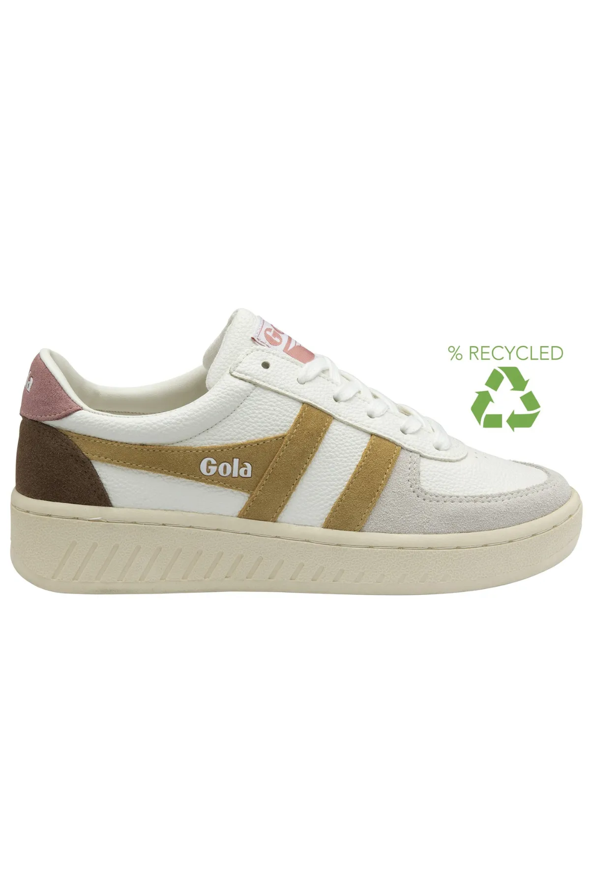 Grandslam Trident Sneakers | White/Brown Sugar/ Dusty Rose