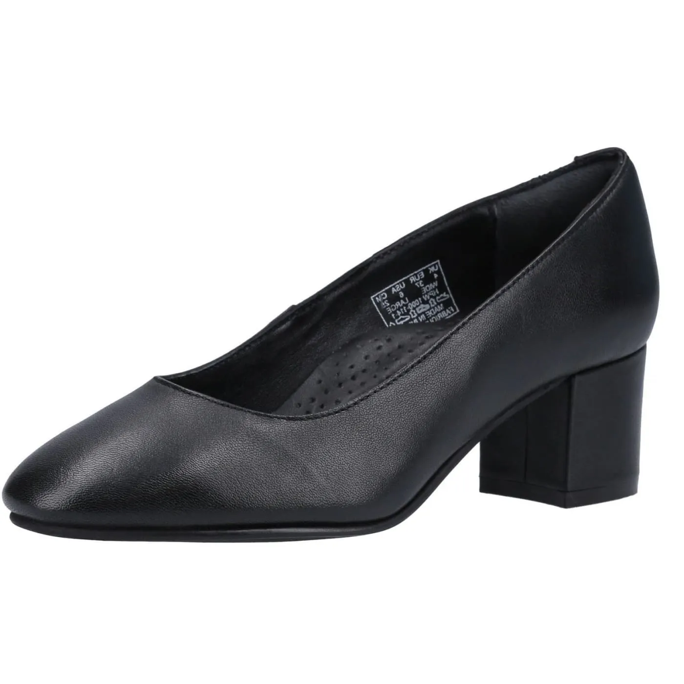 Hush Puppies Black Anna Slip On Court Shoes