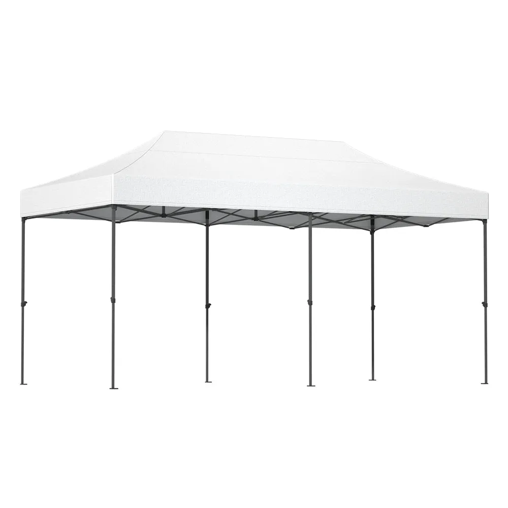Instahut Gazebo Pop Up Marquee 3x6m Outdoor Tent Folding Wedding Gazebos White